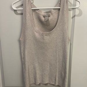 H&M Sweater Tank - Beige - Size M - Scoop Neck